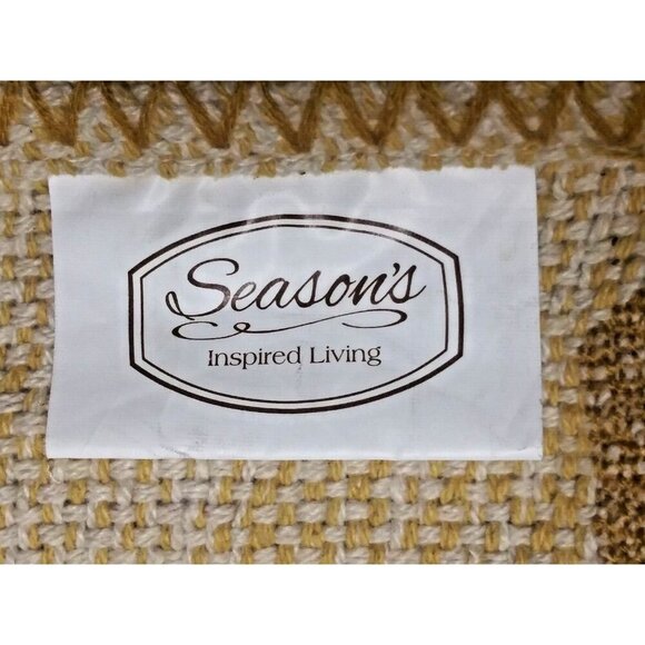 Blessed Table Runner Fall Thanksgiving High End beige brown tweed-like 14.5X73" - Picture 6 of 9